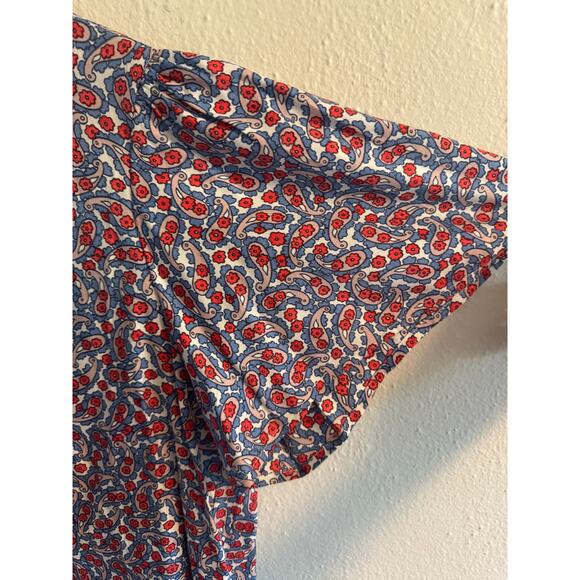 Boden printed flutter sleeve blouse - Picture 3 of 5